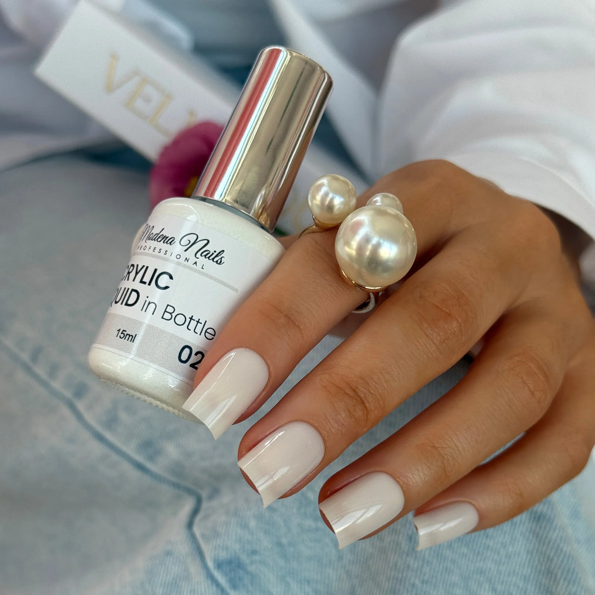 Gel acrílico líquido em frasco branco leitoso - Líquido Acrílico em Frasco - 02