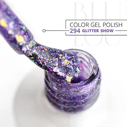 BluLou Esmalte de uñas híbrido Glitter Show de 9 ml - 294