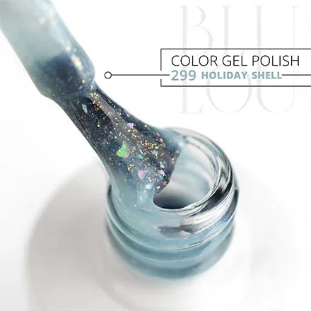 BluLou Esmalte de uñas híbrido Holiday Shell de 9 ml - 299
