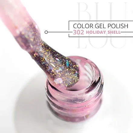 BluLou 9ml Barniz híbrido Holiday Shell - 302
