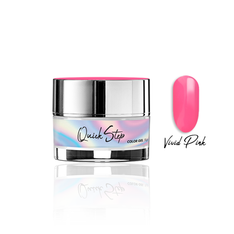 Żel UV Quick Step Color 5g - NR 117 Vivid Pink - Modena Nails Shop 
