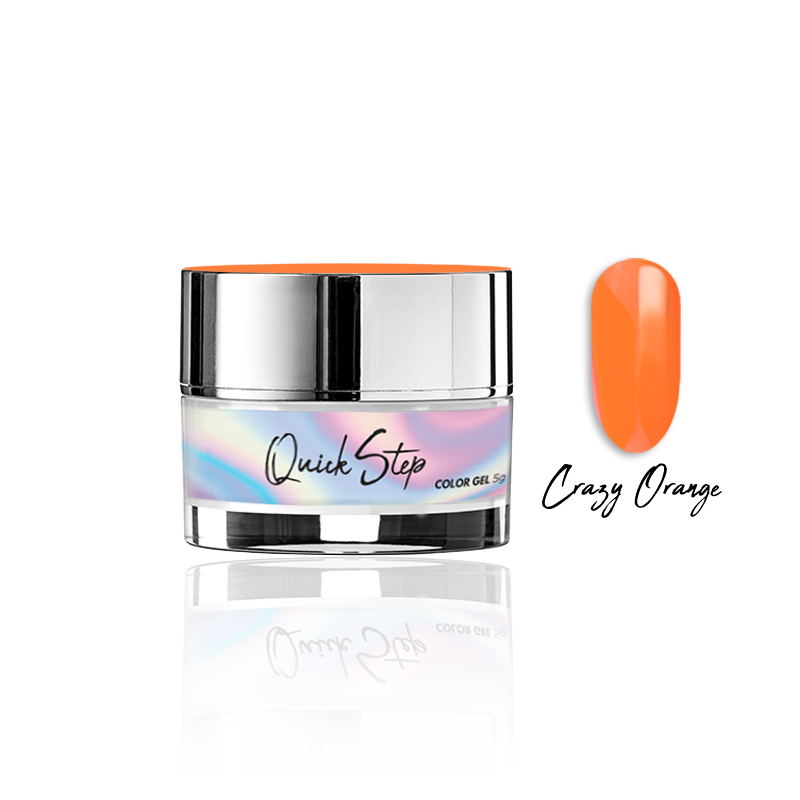 Żel UV Quick Step Color 5g - NR 118 Crazy Orange - Modena Nails Shop 
