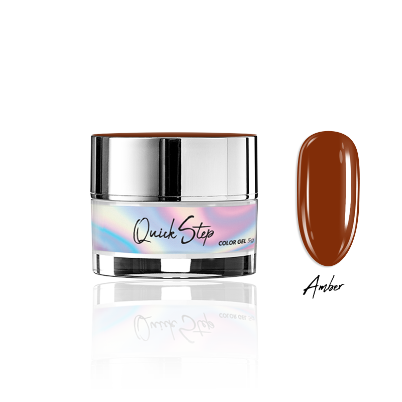 Żel UV Quick Step Color 5g - NR 129 Amber - Modena Nails Shop 
