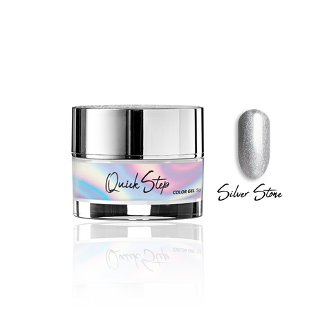 Żel UV Quick Step Color 5g - NR 52 Silver Stone - Modena Nails Shop 