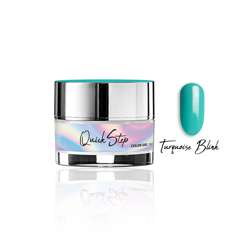 Żel UV Quick Step Color 5g - NR 67 Turquoise Blink - Modena Nails Shop 