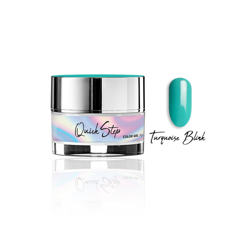 Żel UV Quick Step Color 5g - NR 67 Turquoise Blink - Modena Nails Shop 