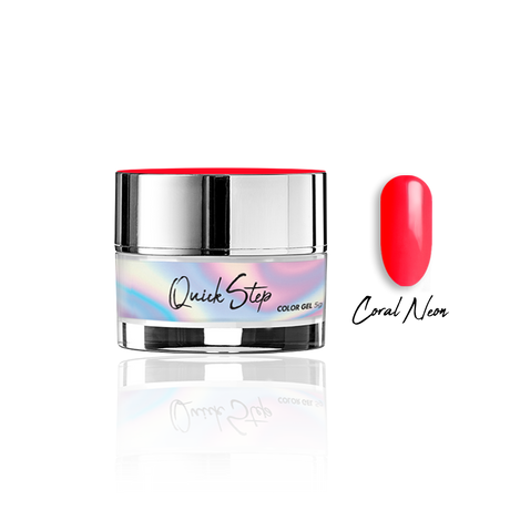 Żel UV Quick Step Color 5g - NR 69 Coral NEON - Modena Nails Shop 