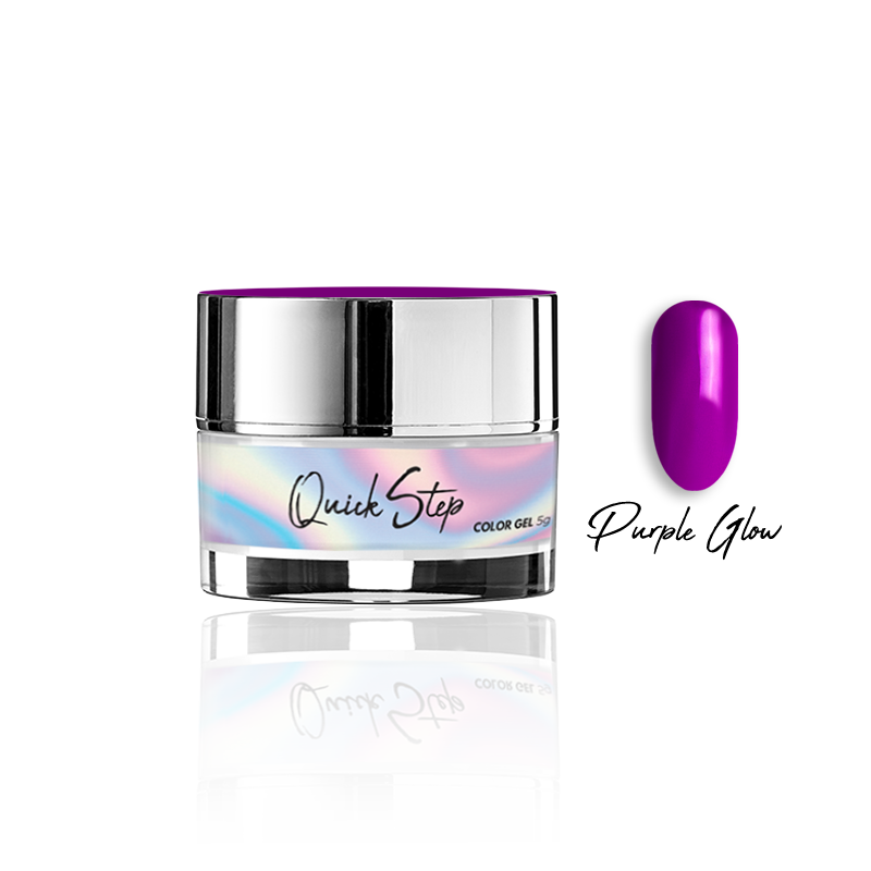 Żel UV Quick Step Color 5g - NR 76 Purple Glow - Modena Nails Shop 