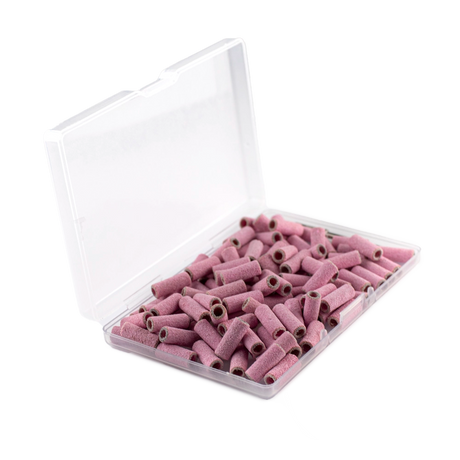 BOITE Rose + MANDRIN Tampons Abrasifs #240