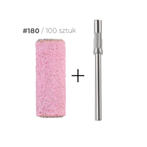 BOITE Rose + MANDRIN Tampons Abrasifs #240