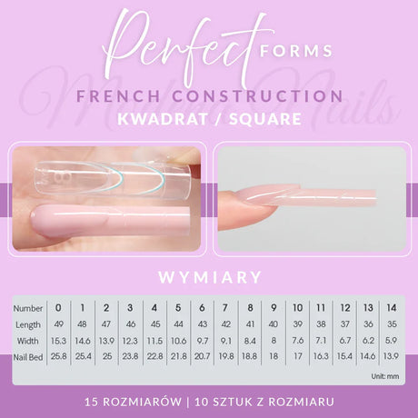 Perfect French Construction Forms - Kwadrat / Square - 150szt