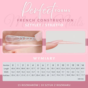 Savršene francuske građevinske forme - Bodež/Stileto - 150 kom