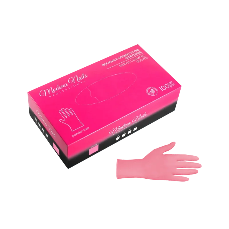 Gants en nitrile non poudrés rose clair - 100 pièces