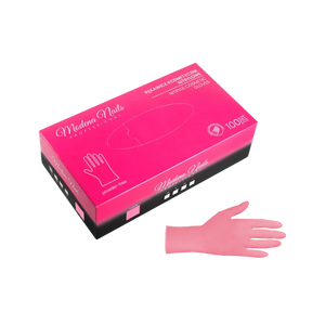 Gants en nitrile non poudrés rose clair - 100 pièces