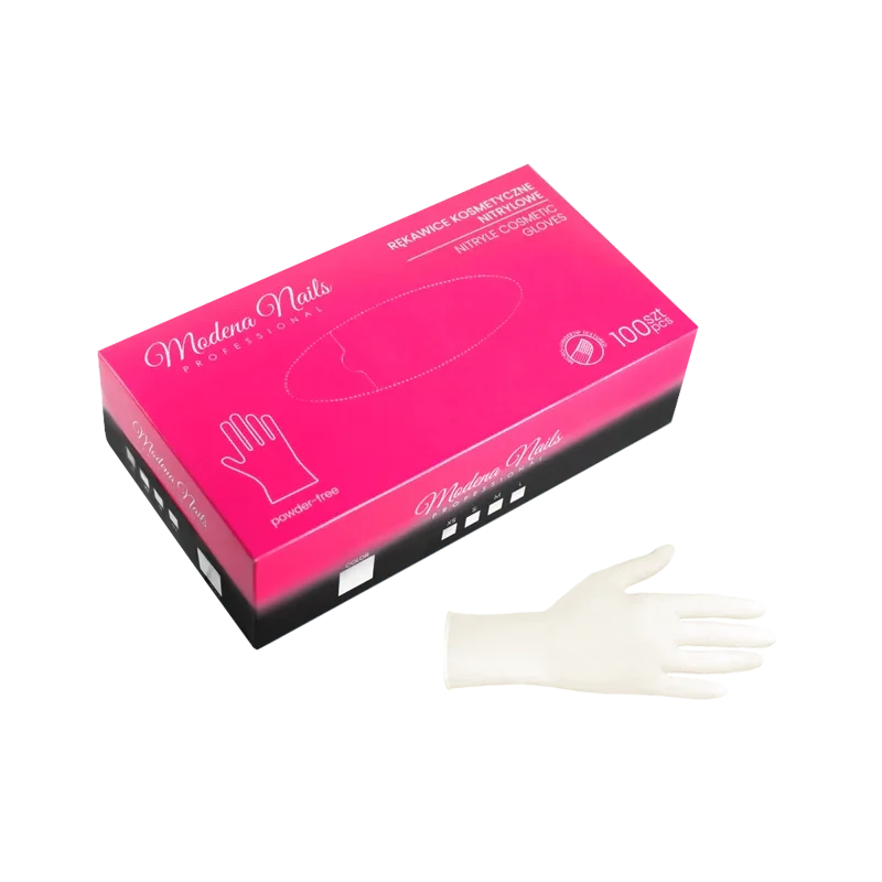 Gants en nitrile blancs non poudrés - 100 pièces
